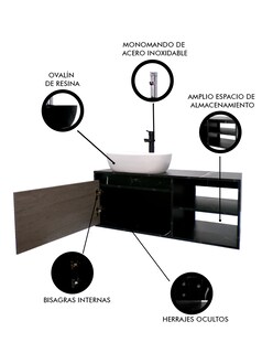 Foto 6 | Foto 6 | Gabinete Para Baño Con Lavamanos Y Monomando Decomobil Odin