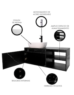 Foto 6 | Foto 6 | Gabinete Para Baño Con Lavamanos Y Monomando Odin