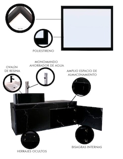 Foto 5 | Foto 5 | Gabinete con Lavabo Decomobil y Espejo Decorativo para Baño