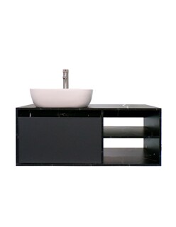 Foto 1 | Foto 1 | Gabinete para Baño Decomobil Negro con Lavamanos y Monomando Odín