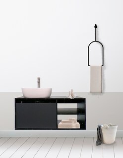 Foto 2 | Foto 2 | Gabinete para Baño Decomobil Negro con Lavamanos y Monomando Odín