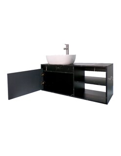 Foto 3 | Foto 3 | Gabinete para Baño Decomobil Negro con Lavamanos y Monomando Odín