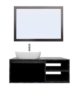 Foto 1 | Foto 1 | Gabinete De Baño Con Lavabo Y Espejo Decorativo Minimalista Decomobil Marbella