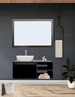Foto 2 | Foto 2 | Gabinete De Baño Con Lavabo Y Espejo Decorativo Minimalista Decomobil Marbella