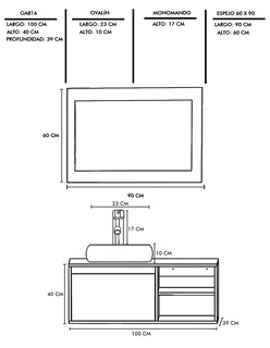 Foto 5 | Foto 5 | Gabinete De Baño Con Lavabo Y Espejo Decorativo Minimalista Decomobil Marbella
