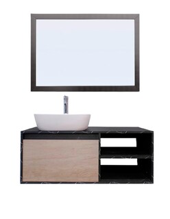 Foto 1 | Foto 1 | Gabinete De Baño Con Lavabo Y Espejo Decorativo Minimalista Decomobil Marbella