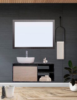 Foto 2 | Foto 2 | Gabinete De Baño Con Lavabo Y Espejo Decorativo Minimalista Decomobil Marbella