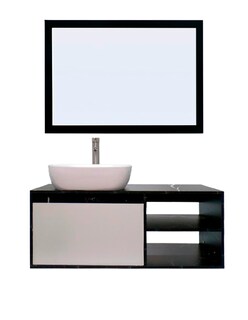 Foto 1 | Foto 1 | Gabinete De Baño Con Lavabo Y Espejo Decorativo Minimalista Decomobil Marbella