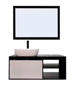 Foto 1 | Foto 1 | Gabinete De Baño Con Lavabo Y Espejo Decorativo Minimalista Decomobil Marbella