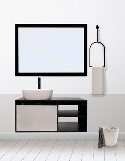 Foto 2 | Foto 2 | Gabinete De Baño Con Lavabo Y Espejo Decorativo Minimalista Decomobil Marbella
