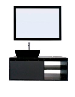 Foto 1 | Foto 1 | Gabinete De Baño Con Lavabo Y Espejo Decorativo Minimalista Decomobil Marbella