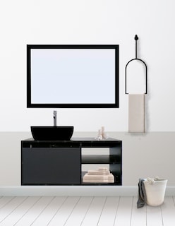 Foto 2 | Foto 2 | Gabinete De Baño Con Lavabo Y Espejo Decorativo Minimalista Decomobil Marbella