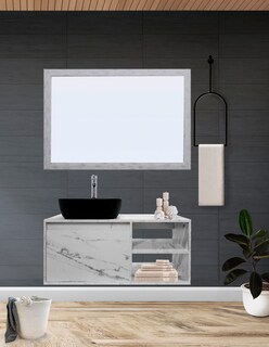 Foto 2 | Foto 2 | Gabinete de Baño con Lavabo y Espejo Decorativo Minimalista Marbella