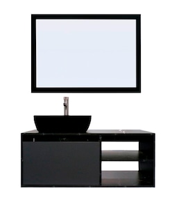 Foto 1 | Foto 1 | Gabinete De Baño Con Lavabo Y Espejo Decorativo Minimalista Decomobil Marbella