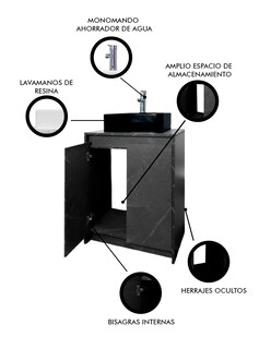 Foto 5 | Foto 5 | Gabinete Para Baño Con Lavabo Y Llave Minimalista Decomobil Varenna