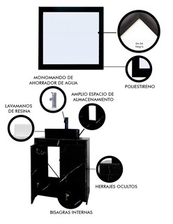 Foto 5 | Foto 5 | Gabinete De Baño Con Lavabo Y Espejo Decorativo Varenna