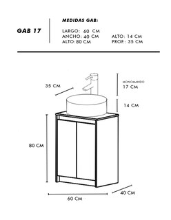 Foto 6 | Foto 6 | Gabinete Para Baño Con Lavabo Y Llave Minimalista Varenna