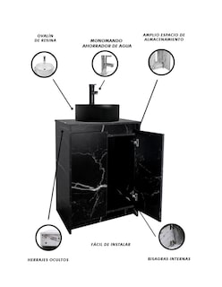 Foto 5 | Foto 5 | Gabinete Para Baño Con Lavabo Y Llave Minimalista Varenna