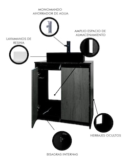 Foto 5 | Foto 5 | Gabinete Para Baño Con Lavabo Y Llave Minimalista Decomobil Varenna