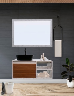 Foto 2 | Foto 2 | Gabinete de Baño con Lavabo y Espejo Decorativo Minimalista Marbella
