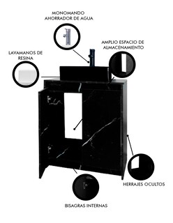 Foto 5 | Foto 5 | Gabinete Para Baño Con Lavabo Y Llave Minimalista Decomobil Varenna