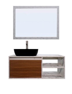 Foto 1 | Foto 1 | Gabinete de Baño con Lavabo y Espejo Decorativo Minimalista Marbella
