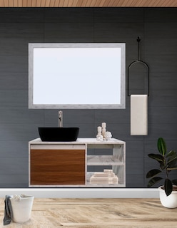 Foto 2 | Foto 2 | Gabinete de Baño con Lavabo y Espejo Decorativo Minimalista Marbella