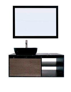 Foto 1 | Foto 1 | Gabinete De Baño Con Lavabo Y Espejo Decorativo Minimalista Decomobil Marbella