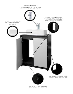 Foto 5 | Foto 5 | Gabinete Para Baño Con Lavabo Y Llave Minimalista Decomobil Varenna