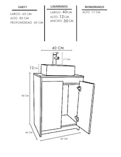 Foto 6 | Foto 6 | Gabinete Para Baño Con Lavabo Y Llave Minimalista Decomobil Varenna