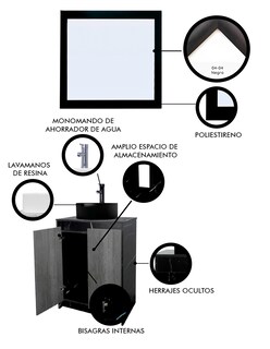 Foto 5 | Foto 5 | Gabinete De Baño Con Lavabo Y Espejo Decorativo Varenna