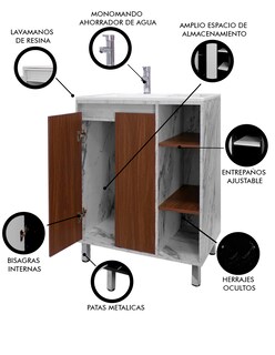 Foto 6 | Foto 6 | Gabinete Para Baño Freya Con Lavabo Minimalista