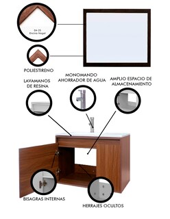 Foto 5 | Foto 5 | Gabinete De Baño Con Espejo Decorativo Minimalista Stannis