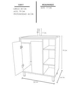 Foto 7 | Foto 7 | Gabinete Para Baño Freya Con Lavabo Minimalista