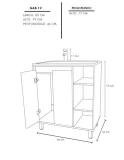 Foto 7 | Foto 7 | Gabinete Para Baño Freya Con Lavabo Minimalista