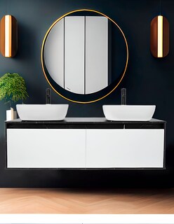 Foto 2 | Foto 2 | Gabinete Para Baño Con Doble Lavabo Anton Minimalista