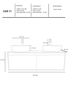Foto 6 | Foto 6 | Gabinete Para Baño Con Doble Lavabo Anton Minimalista