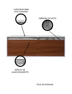 Foto 5 | Foto 5 | Gabinete De Baño Anton Sin Lavamanos Minimalista 120 Cm