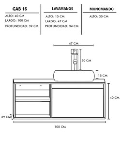 Foto 6 | Foto 6 | Gabinete Para Baño Lizzy Con Lavamanos Y Monomando