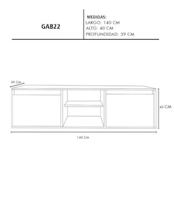 Foto 5 | Foto 5 | Gabinete De Baño Darcy De 140 Cm Minimalista Sin Lavamanos
