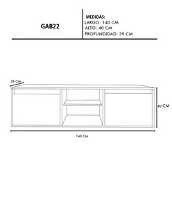 Foto 5 | Foto 5 | Gabinete De Baño Darcy De 140 Cm Minimalista Sin Lavamanos