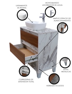 Foto 5 | Foto 5 | Gabinete De Baño Con Llave Y Lavabo Minimalista Roy