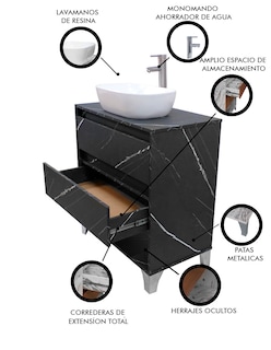 Foto 6 | Foto 6 | Gabinete De Baño Con Llave Y Lavabo Minimalista Roy