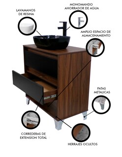 Foto 6 | Foto 6 | Gabinete De Baño Con Llave Y Lavabo Minimalista Roy