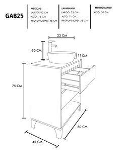 Foto 7 | Foto 7 | Gabinete De Baño Con Llave Y Lavabo Minimalista Roy