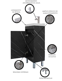 Foto 6 | Foto 6 | Gabinete Para Baño Nala Con Lavabo Minimalista
