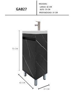 Foto 7 | Foto 7 | Gabinete Para Baño Nala Con Lavabo Minimalista