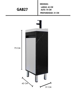 Foto 7 | Foto 7 | Gabinete Para Baño Nala Con Lavabo Minimalista