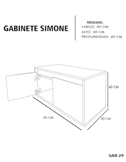 Foto 6 | Foto 6 | Gabinete De Baño Para Lavabo Sin Lavabo Ni Llave Simone Mueble Para Lavamanos