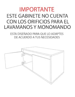 Foto 5 | Foto 5 | Gabinete De Baño Para Lavabo Sin Lavabo Ni Llave Simone Mueble Para Lavamanos